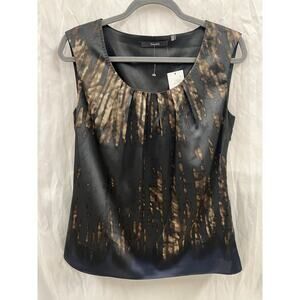 NWT Tahari Sam Blouse in Wheat Branch size S